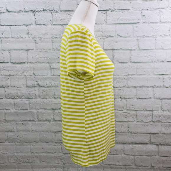 Ellen Tracy Sequin Pocket Striped Tee Sz. S - Picture 3 of 7